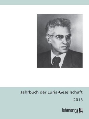 cover image of Jahrbuch der Luria-Gesellschaft 2013